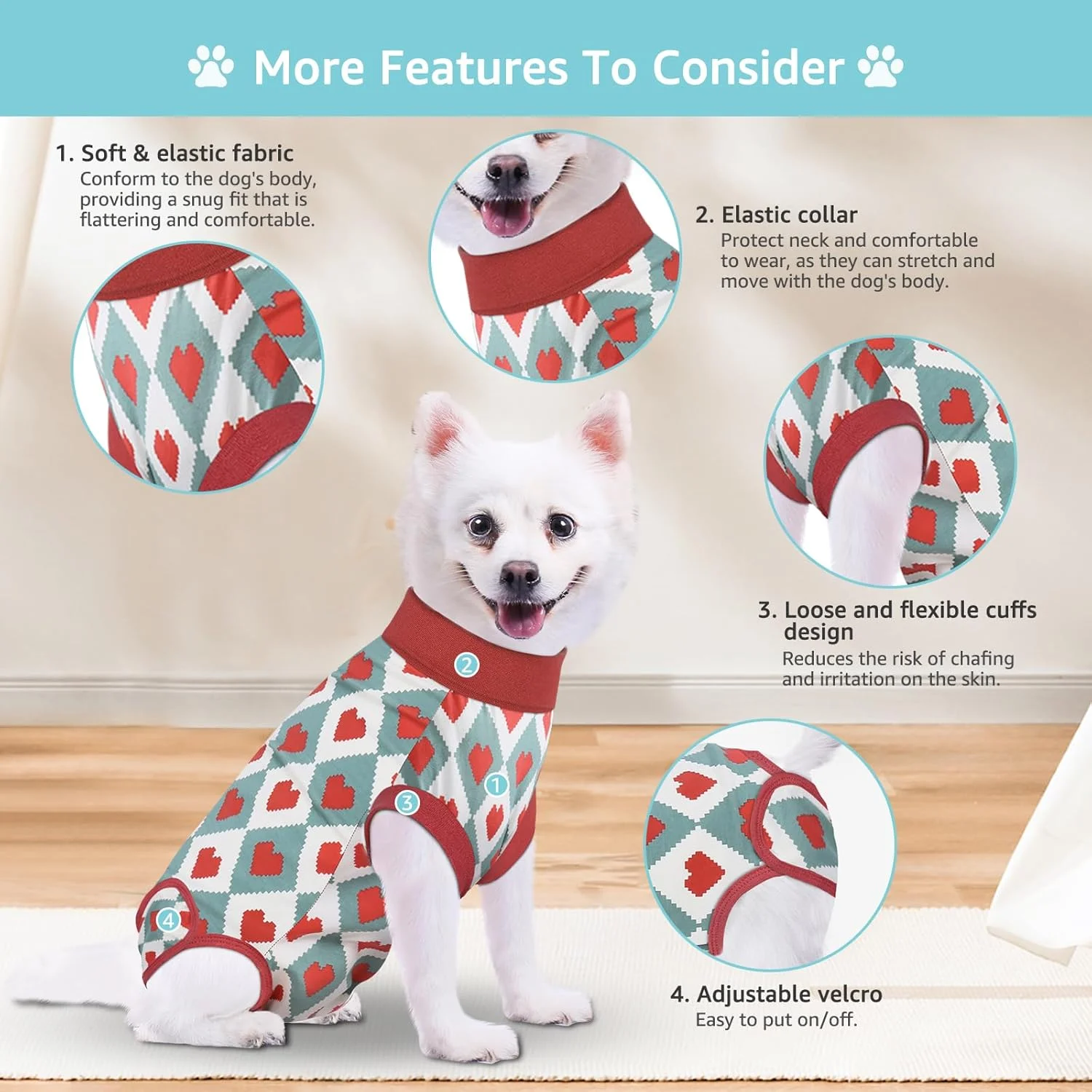 لباس محافظ سگ، طرح قلب قرمز + قلب آبی، سایز S، بسته 2 عددی لباس محافظ سگ، طرح قلب قرمز + قلب آبی، سایز S، بسته 2 عددی