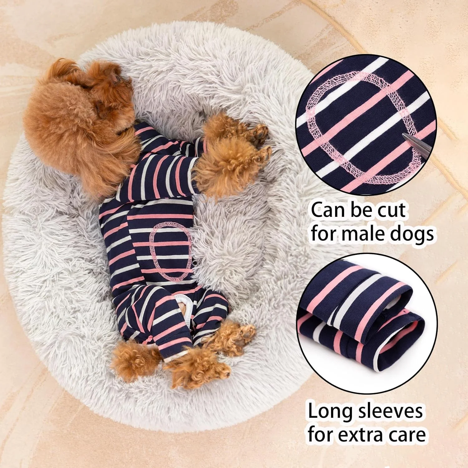 لباس نقاهت سگ آستین بلند، لباس بدن سگ بعد از جراحی، پیراهن پزشکی حیوانات خانگی، لباس یکسره سگ، محافظت از زخم، لباس جراحی سگ برای سگ های نر/ماده، لباس نقاهت جراحی، لباس خواب توله سگ برای سگ های کوچک و متوسط