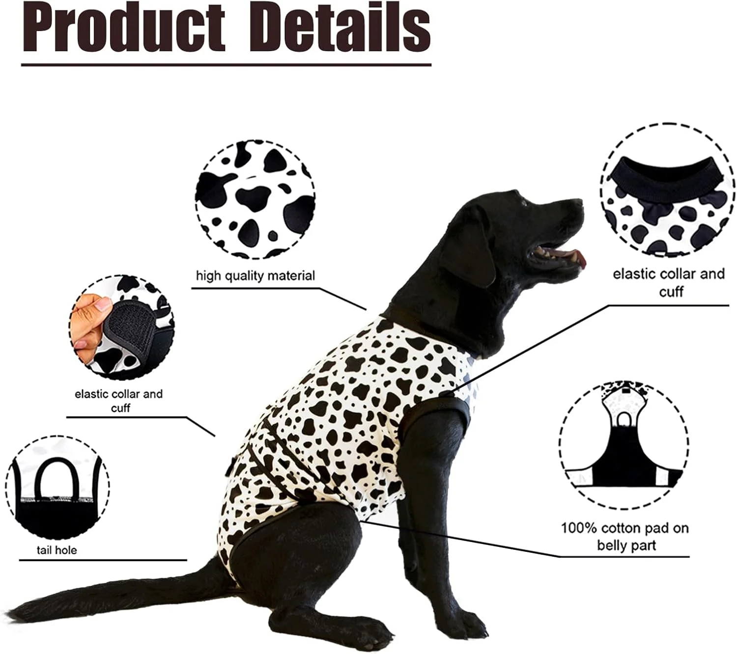 لباس نقاهت سگ بعد از جراحی، لباس نقاهت سگ نر و ماده بعد از عقیم سازی، جایگزین قیف و طوق گردنی، لباس یکسره سگ برای جراحی، زخم های شکمی و بانداژ