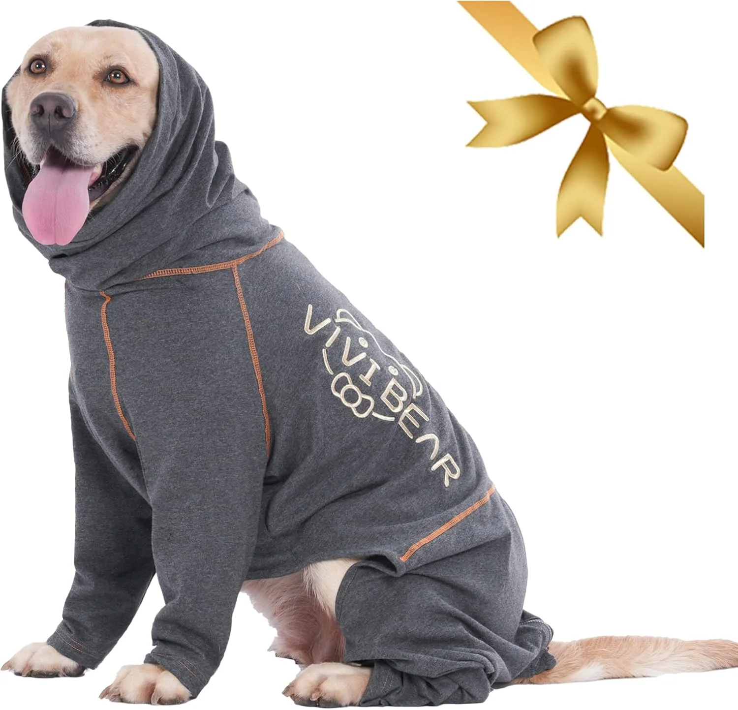 لباس نقاهت سگ، لباس پزشکی یک تکه سگ، لباس نجات، محافظت از زخم، جایگزین یقه مخروطی سگ، مناسب برای سگ های متوسط و بزرگ، خاکستری سایز L