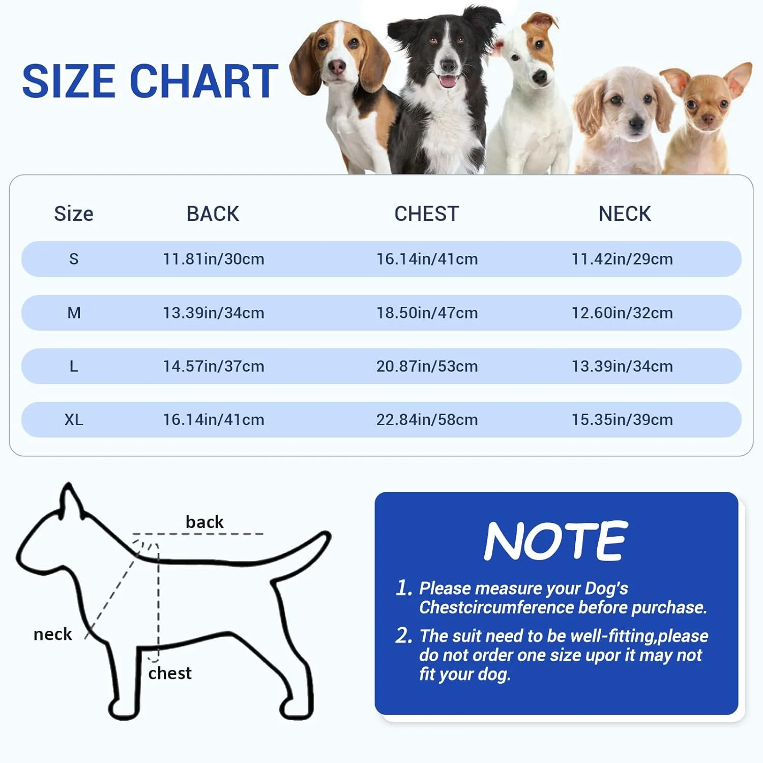 لباس بدن سگ نرم بعد از عمل، لباس بدن سگ قابل تنظیم، لباس جراحی تنفسی سگ برای ریزش مو، آلرژی، ضد لیسیدن، محافظت از زخم (آبی)