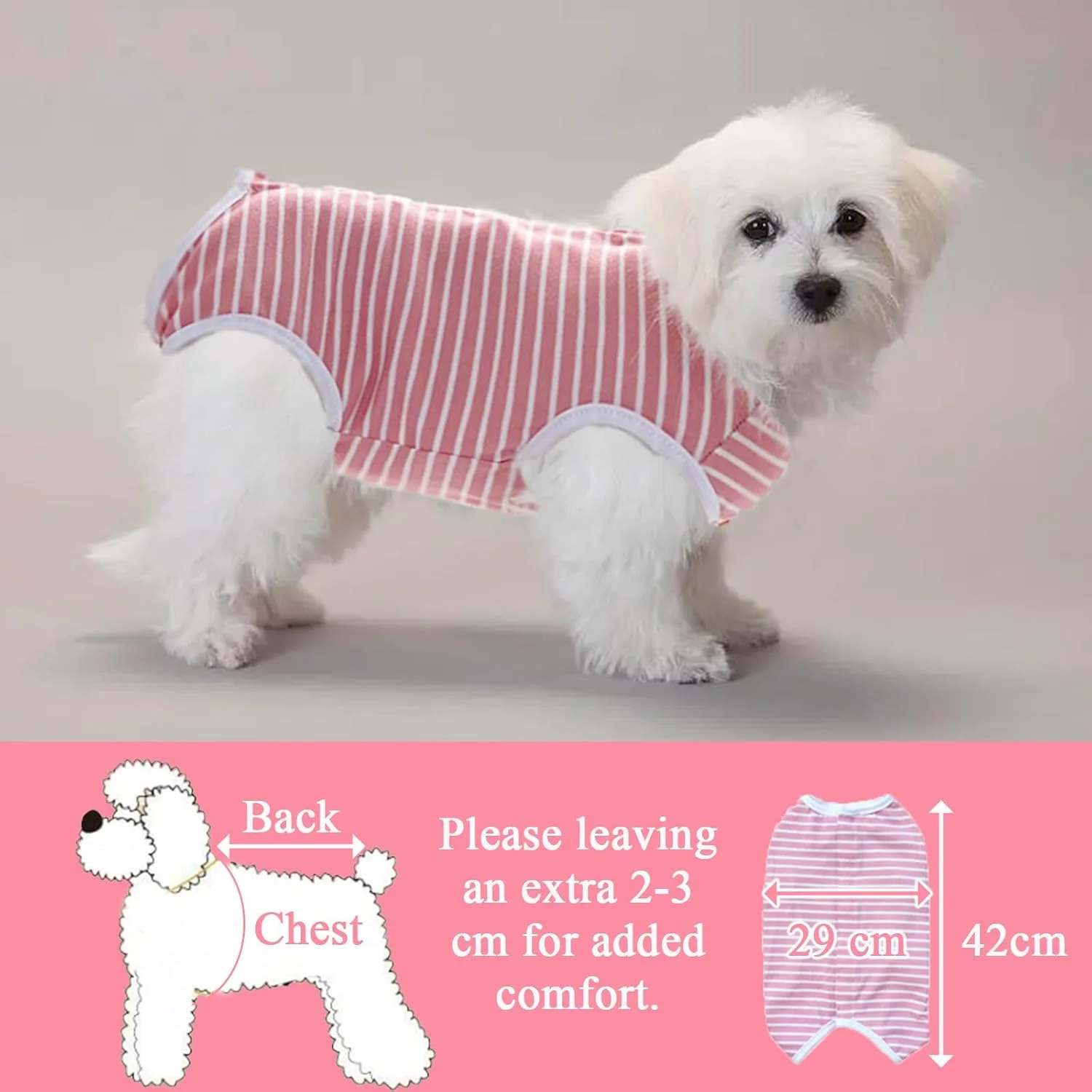 لباس نقاهت جراحی سگ، لباس سرهمی راه راه بعد از جراحی، جلیقه از شیر گرفتن سگ ماده، لباس بهبودی بعد از عقیم سازی ضد لیسیدن، لباس یکسره سگ جایگزین E-Collar، پیراهن بهبودی سگ کوچک (صورتی، S) لباس نقاهت جراحی سگ، لباس سرهمی راه راه بعد از جراحی، جلیقه از شیر گرفتن سگ ماده، لباس بهبودی بعد از عقیم سازی ضد لیسیدن، لباس یکسره سگ جایگزین E-Collar، پیراهن بهبودی سگ کوچک (صورتی، S)