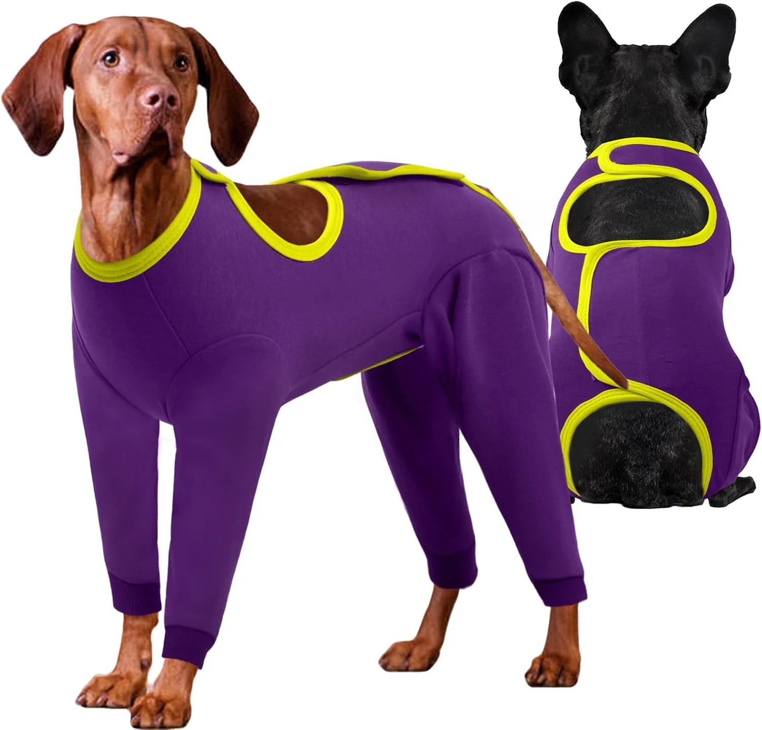 لباس ریکاوری سگ بعد از عمل، لباس جراحی آستین بلند سگ، لباس خواب نرم و تنفسی حیوانات خانگی ضد ریزش مو، لباس یکسره قابل تنظیم جلوگیری از لیسیدن زخم، جایگزین یقه الیزابت