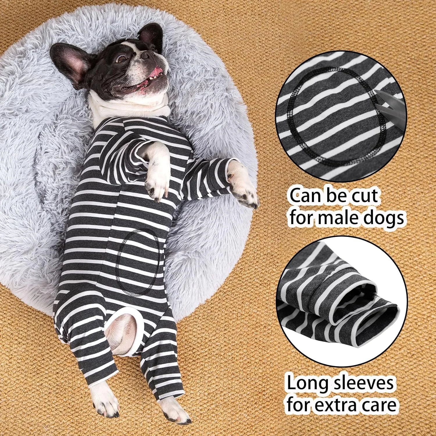 لباس جراحی سگ آستین بلند برای سگ های کوچک و متوسط، لباس خواب سگ نر بعد از عمل، محافظ زخم سگ لباس جراحی سگ آستین بلند برای سگ های کوچک و متوسط، لباس خواب سگ نر بعد از عمل، محافظ زخم سگ