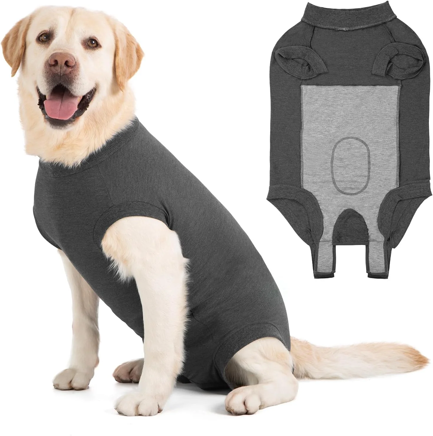 لباس نقاهت سگ، لباس بدن سگ بعد از عمل جراحی، لباس یکسره نقاهت جراحی سگ، جلیقه پزشکی، جایگزین مخروطی، محافظ زخم ضد لیسیدن