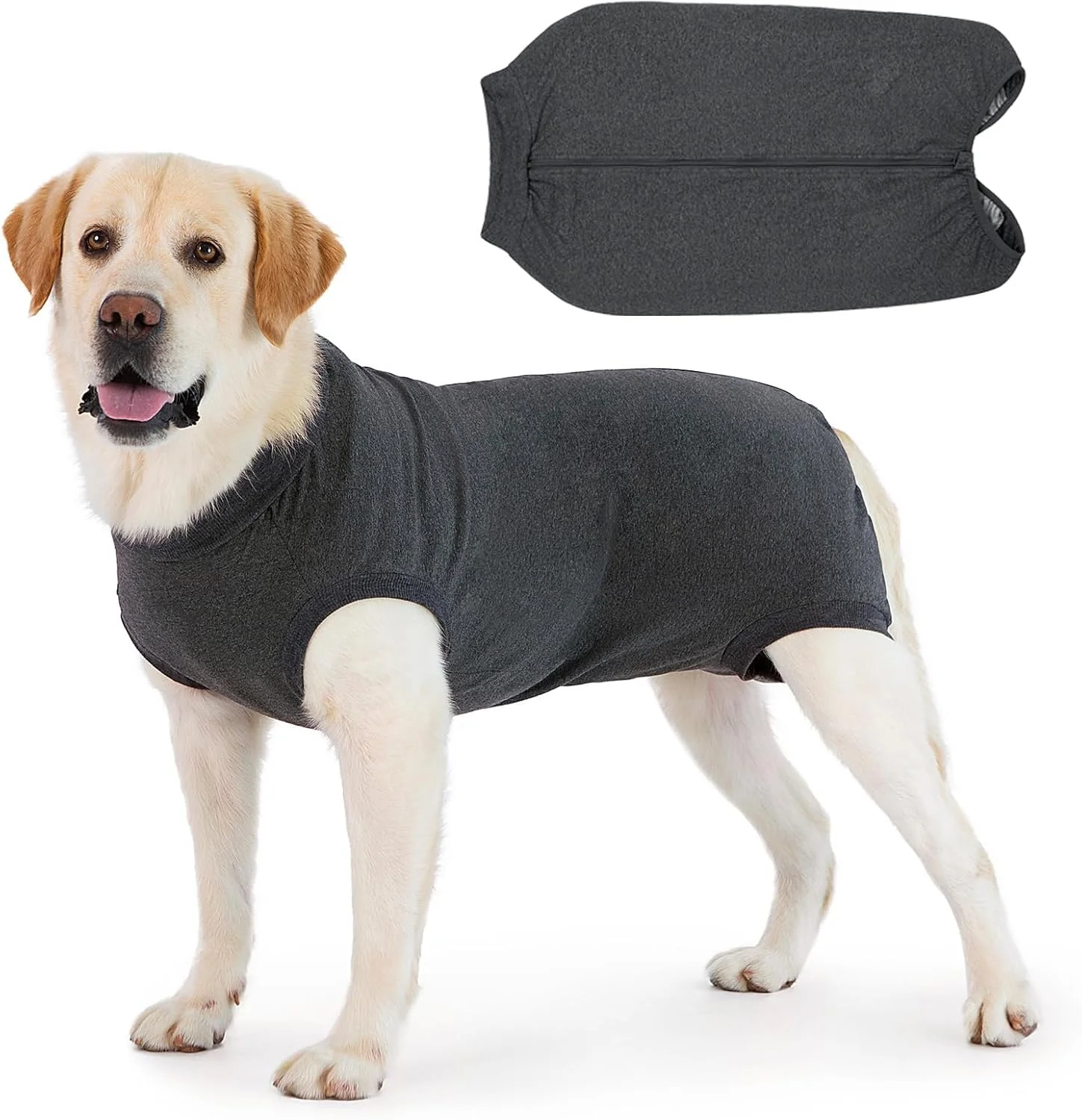 لباس نقاهت سگ با زیپ بالا، لباس جراحی سگ نر و ماده