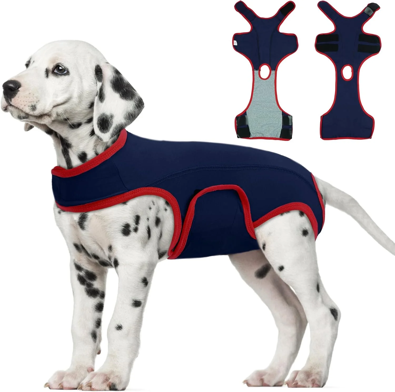 لباس نقاهت سگ LeLePet، لباس بعد از جراحی سگ برای سگ های نر و ماده، لباس نقاهت پزشکی قابل تنظیم برای سگ ها بعد از جراحی، لباس جراحی نرم سگ برای محافظت از زخم، آبی M