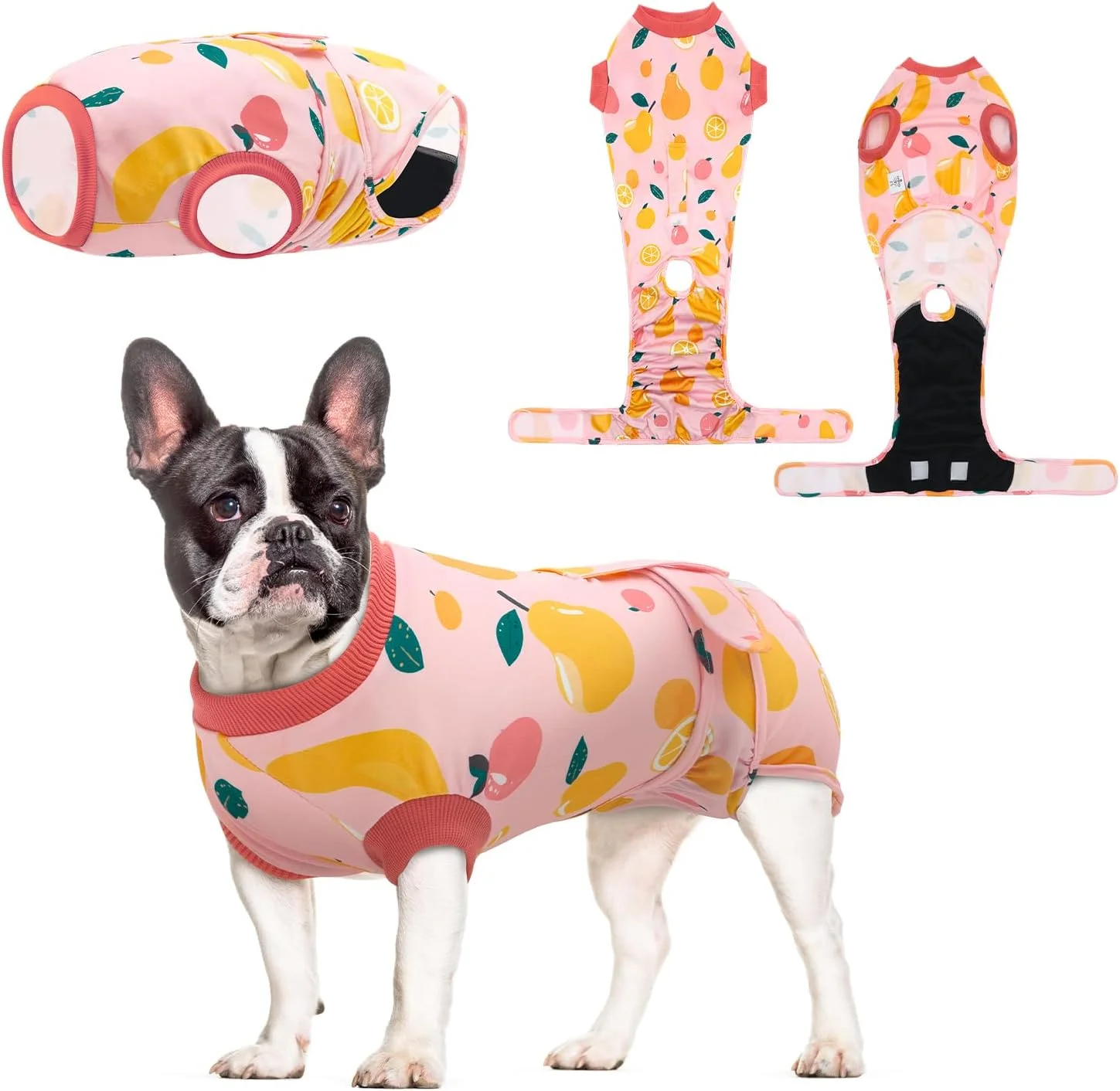 لباس نقاهت کیوت بون برای سگ و گربه بعد از جراحی، پیشگیری از لیسیدن، لباس یکسره سگ، لباس نقاهت جراحی حیوانات خانگی، پیراهن زخم های شکمی SSF10M