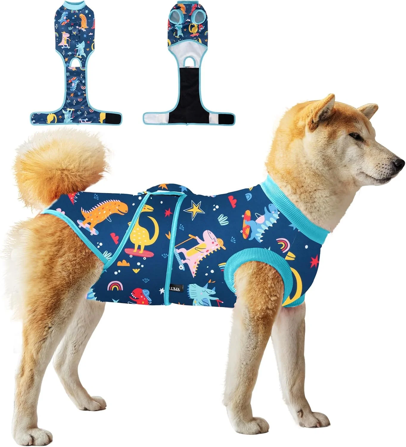 لباس نقاهت جراحی سگ، لباس یکسره سگ نر و ماده برای عقیم سازی، جایگزین قلاده الیزابت و مخروط، لباس یکسره تنفسی ضد لیسیدن برای سگ های کوچک، متوسط و بزرگ، طرح جدید دایناسور سایز XL لباس نقاهت جراحی سگ، لباس یکسره سگ نر و ماده برای عقیم سازی، جایگزین قلاده الیزابت و مخروط، لباس یکسره تنفسی ضد لیسیدن برای سگ های کوچک، متوسط و بزرگ، طرح جدید دایناسور سایز XL