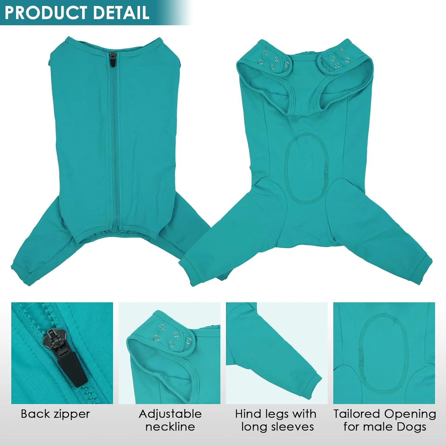 لباس مخصوص سگ بعد از عمل، لباس سگ با پاچه و زیپ در پشت، برای جلوگیری از ریزش مو، ضد لیسیدن، محافظت از زخم، لباس جراحی سگ لباس مخصوص سگ بعد از عمل، لباس سگ با پاچه و زیپ در پشت، برای جلوگیری از ریزش مو، ضد لیسیدن، محافظت از زخم، لباس جراحی سگ