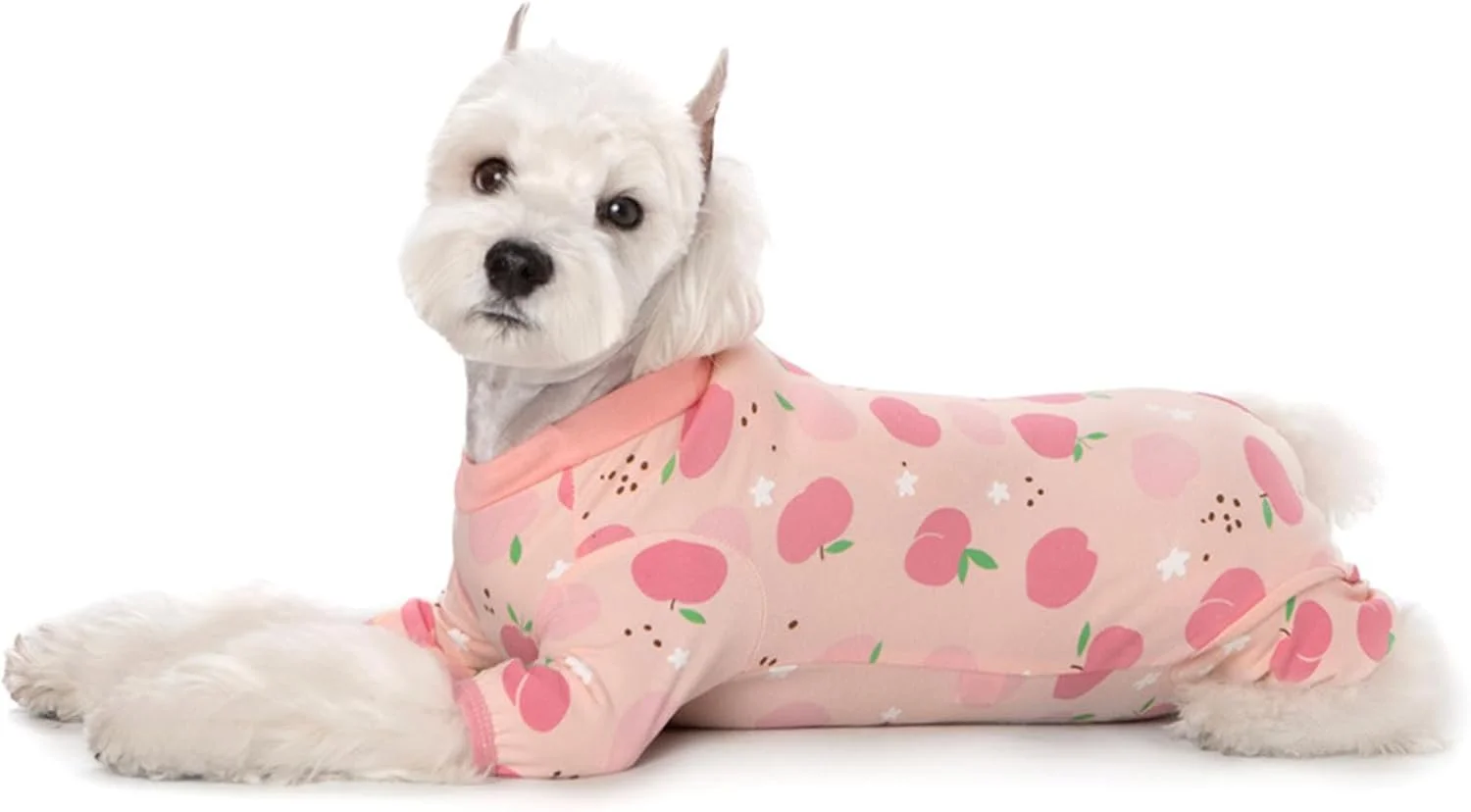 لباس نقاهت سگ کوچک، لباس سرهمی 4 پا سگ، جامپسوت محافظ زخم ضد لیسیدن برای مراقبت های بعد از جراحی، لباس خواب توله سگ زیبا، لباس ضد مو با فاق قابل تنظیم - 2XL (صورتی)