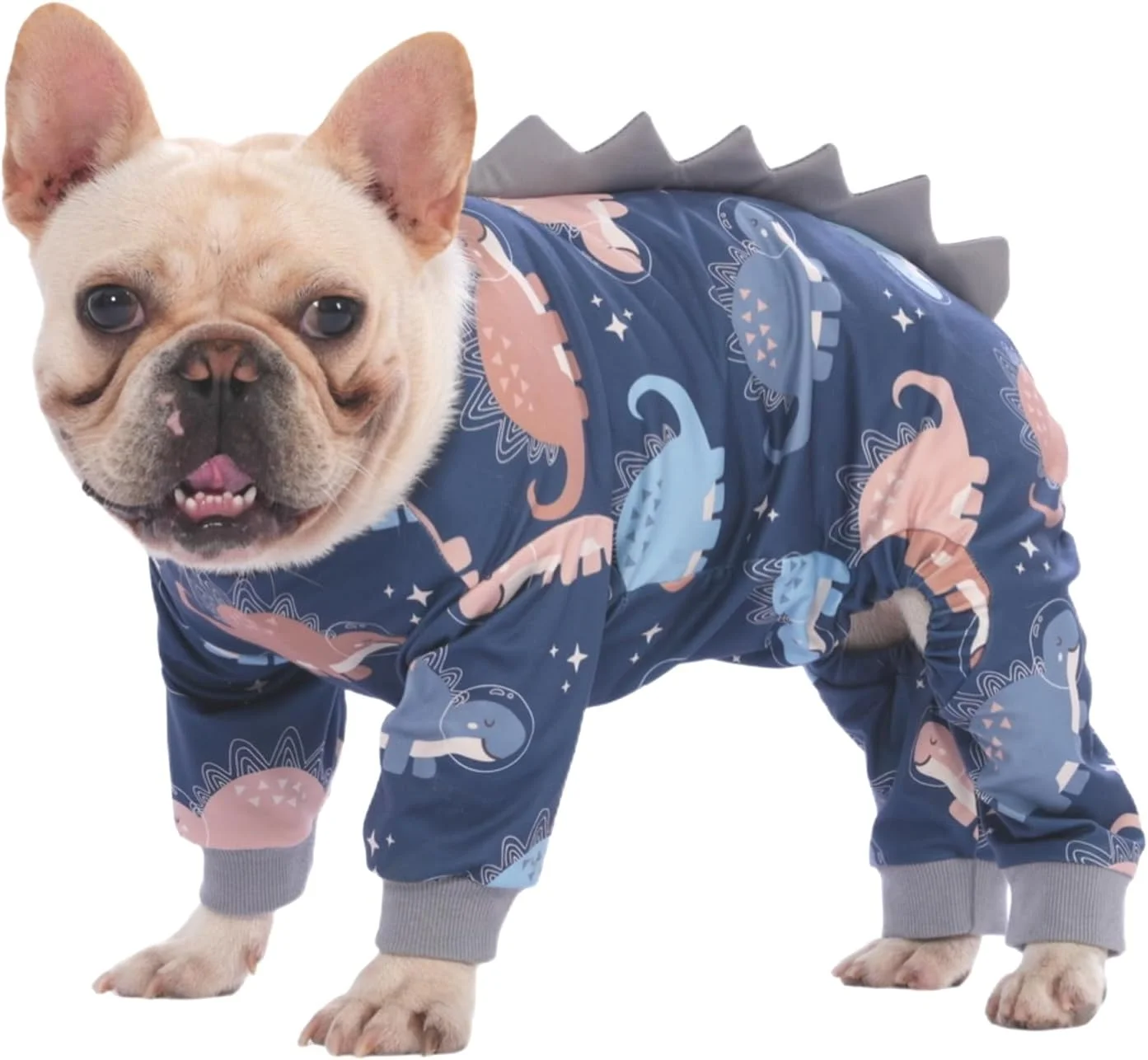 لباس خواب سگ PetWarm، طرح دایناسور، مناسب تمام فصول، مشکی، سایز بزرگ
