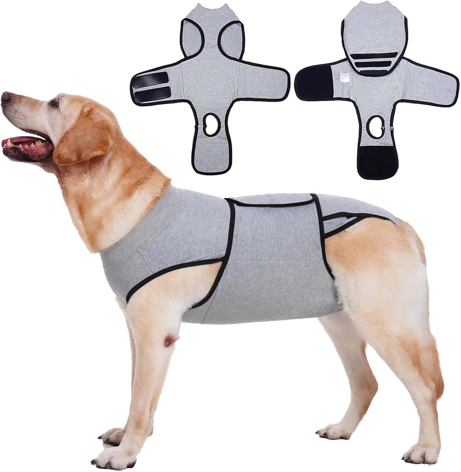 لباس یکسره سگ ناناکی برای جراحی، مناسب سگ های ماده و نر - لباس نقاهت بعد از عمل، لباس جراحی برای زخم های شکمی و بانداژ، جایگزین قلاده الیزابت و مخروطی، جلوگیری از لیسیدن، لباس خواب محافظ حیوانات خانگی، لباس بعد از عمل، 3XL