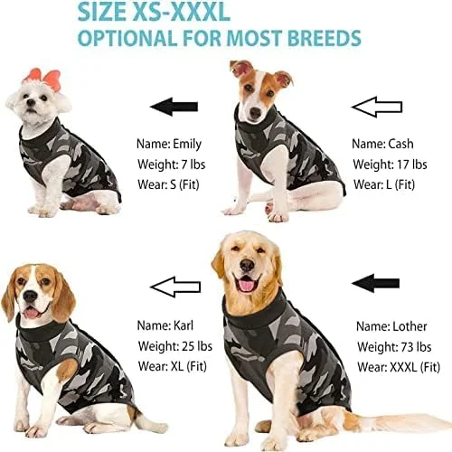 لباس ریکاوری سگ، جایگزین بانداژ و طوق الیزابت، پیراهن محافظ حرفه ای برای سگ ها و گربه های نر و ماده بعد از جراحی، لباس یکسره بعد از عمل حیوانات خانگی برای زخم های شکمی (M، طرح ارتشی) (XXL) لباس ریکاوری سگ، جایگزین بانداژ و طوق الیزابت، پیراهن محافظ حرفه ای برای سگ ها و گربه های نر و ماده بعد از جراحی، لباس یکسره بعد از عمل حیوانات خانگی برای زخم های شکمی (M، طرح ارتشی) (XXL)