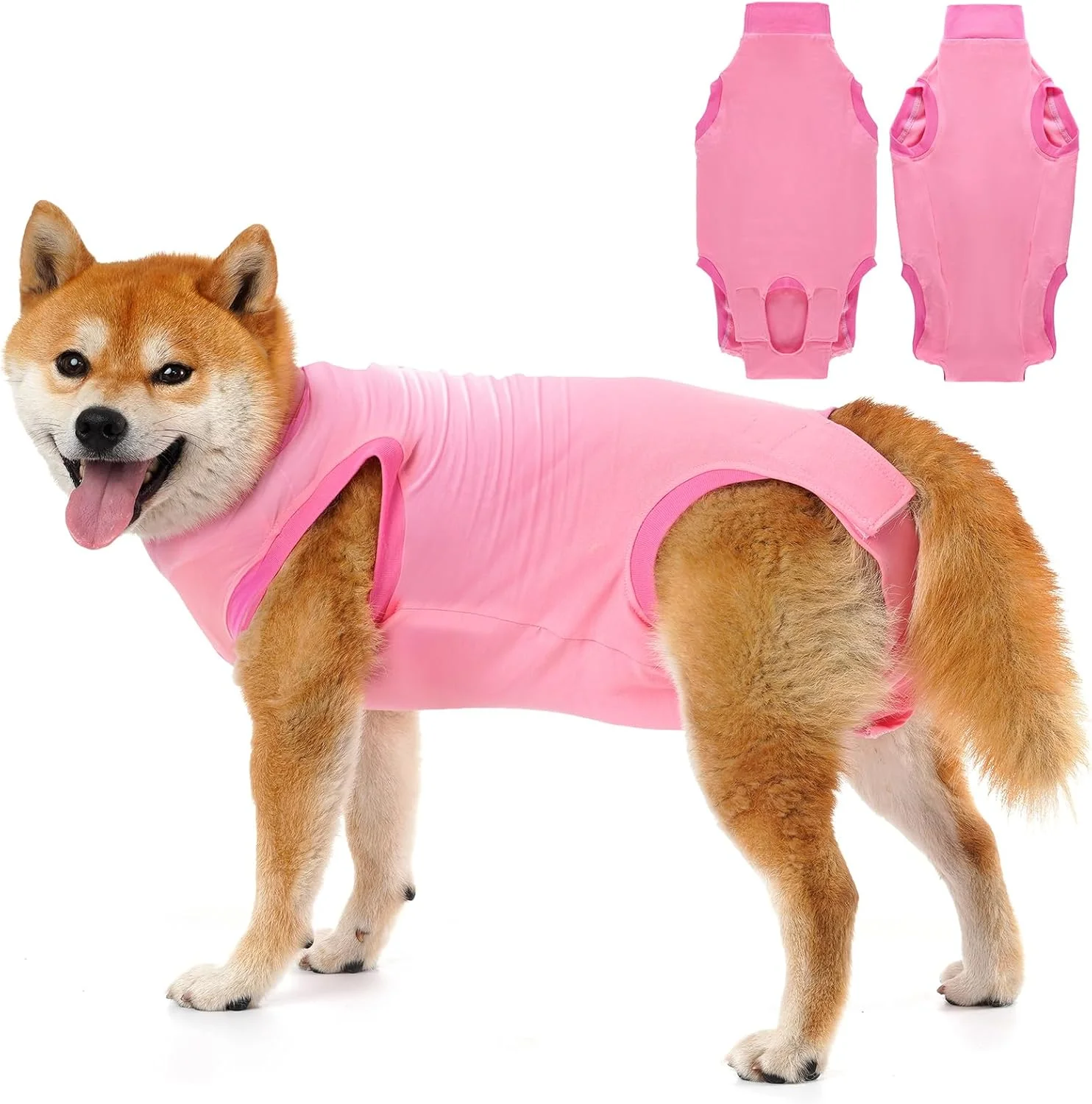 لباس نقاهت سگ Avont، لباس یکسره بعد از عمل برای توله سگ های ماده/نر، پیراهن جراحی بادی تنفسی جایگزین قلاده و مخروطی، محافظت ضد لیسیدن برای زخم ها - صورتی (L) لباس نقاهت سگ Avont، لباس یکسره بعد از عمل برای توله سگ های ماده/نر، پیراهن جراحی بادی تنفسی جایگزین قلاده و مخروطی، محافظت ضد لیسیدن برای زخم ها - صورتی (L)