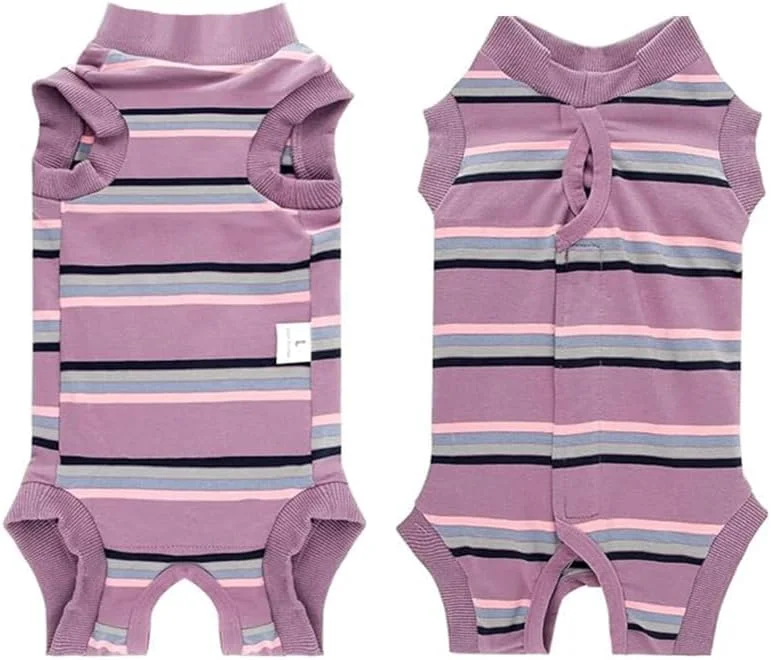 لباس نقاهت جراحی حیوانات خانگی DELIFUR - لباس محافظ زخم سگ و گربه، جلوگیری از لیسیدن (بنفش، کوچک) لباس نقاهت جراحی حیوانات خانگی DELIFUR - لباس محافظ زخم سگ و گربه، جلوگیری از لیسیدن (بنفش، کوچک)