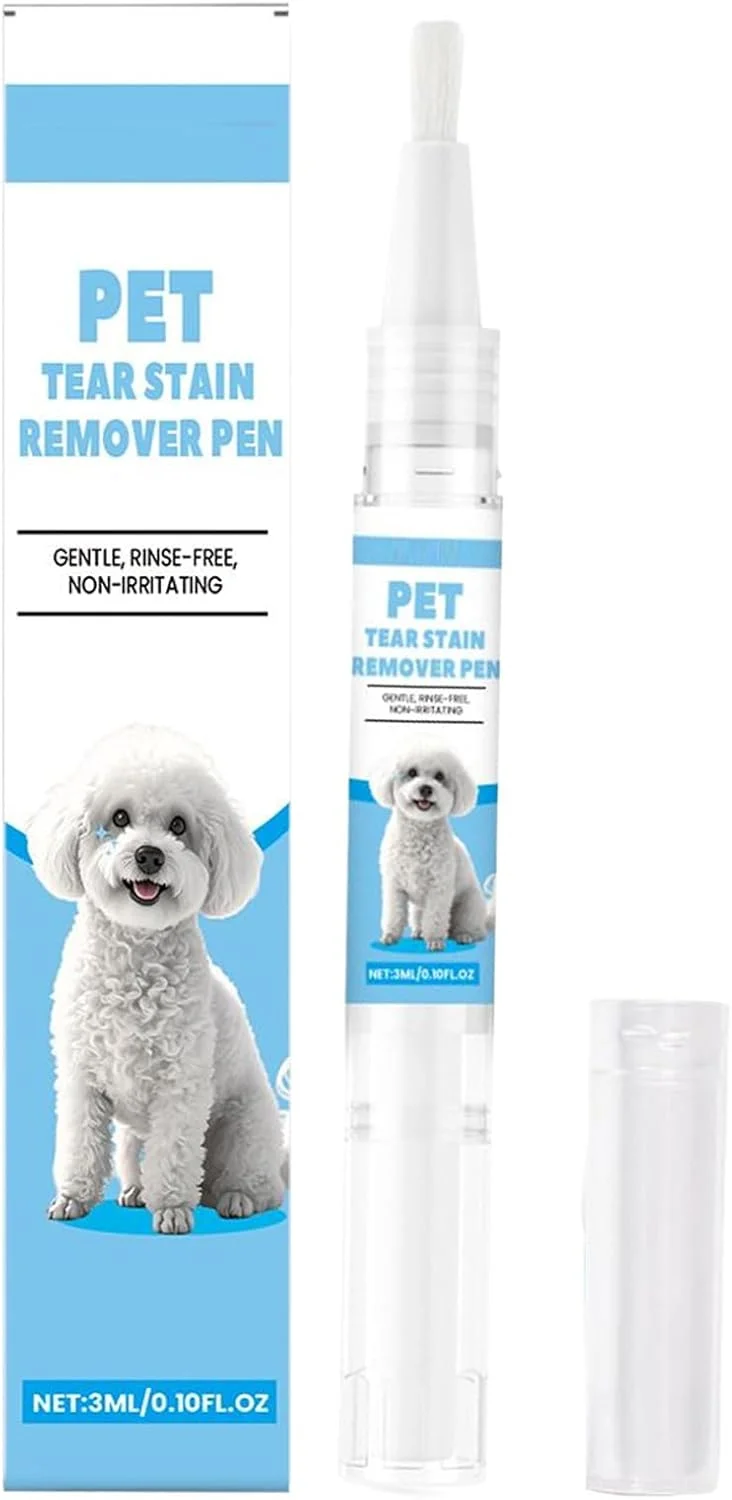 قلم پاک کننده لکه اشک برای سگ | مراقبت از چشم برای سگ ها و گربه ها | محلول تمیز کننده حیوانات خانگی برای حیوانات کوچک و متوسط، توله سگ ها و بچه گربه ها، پیشگیری در خانه
