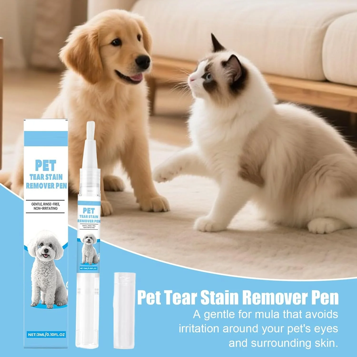 محلول پاک کننده لکه اشک برای سگ ها | پاک کننده لکه چشم گربه، لوازم نظافت و آرایش حیوانات خانگی برای توله سگ ها، نظافت روزانه حیوانات کوچک و متوسط، حفظ سلامت بچه گربه ها محلول پاک کننده لکه اشک برای سگ ها | پاک کننده لکه چشم گربه، لوازم نظافت و آرایش حیوانات خانگی برای توله سگ ها، نظافت روزانه حیوانات کوچک و متوسط، حفظ سلامت بچه گربه ها
