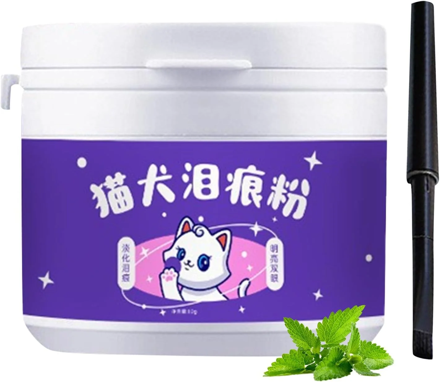 پودر از بین برنده لکه اشک برای سگ های سفید - 60 گرم پودر پاک کننده چشم سگ و گربه همراه با برس | شستشوی ایمن و طبیعی چشم حیوانات خانگی که اشک را جذب و دفع می کند پودر از بین برنده لکه اشک برای سگ های سفید - 60 گرم پودر پاک کننده چشم سگ و گربه همراه با برس | شستشوی ایمن و طبیعی چشم حیوانات خانگی که اشک را جذب و دفع می کند