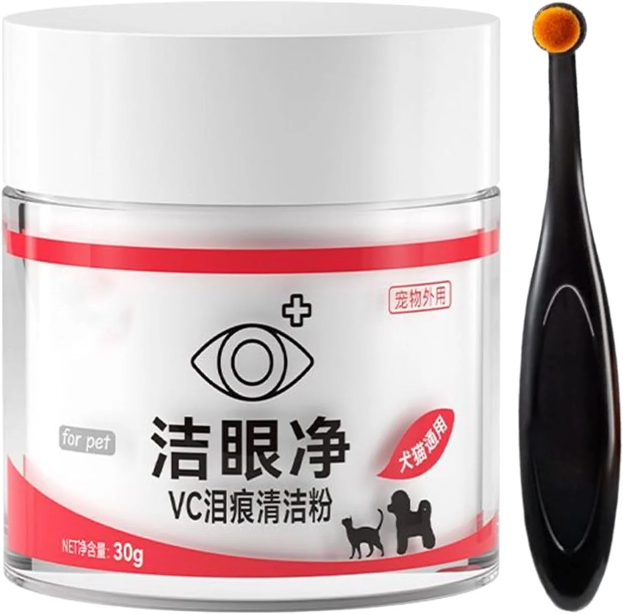 پاک کننده لکه اشک توله سگ، 30 گرم مراقبت از تسکین چشم بچه گربه | پاک کننده ملایم لکه اشک سگ ها برای نظافت داخلی و خارجی خانه، مسافرت دامپزشکی