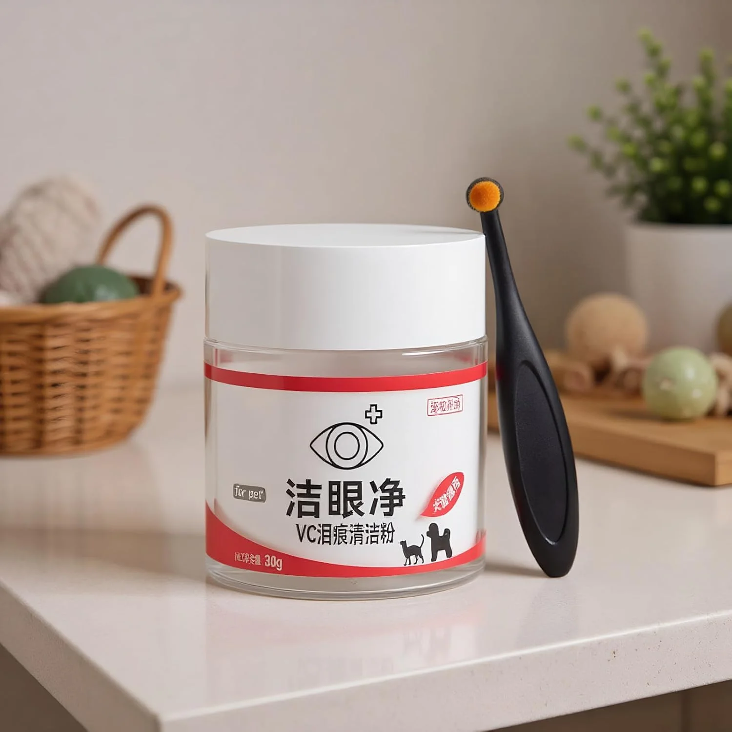 پاک کننده لکه اشک توله سگ، مراقبت از تسکین چشم بچه گربه 30 گرمی، پاک کننده ملایم لکه اشک سگ برای نظافت داخلی و خارجی خانه، مسافرت دامپزشکی