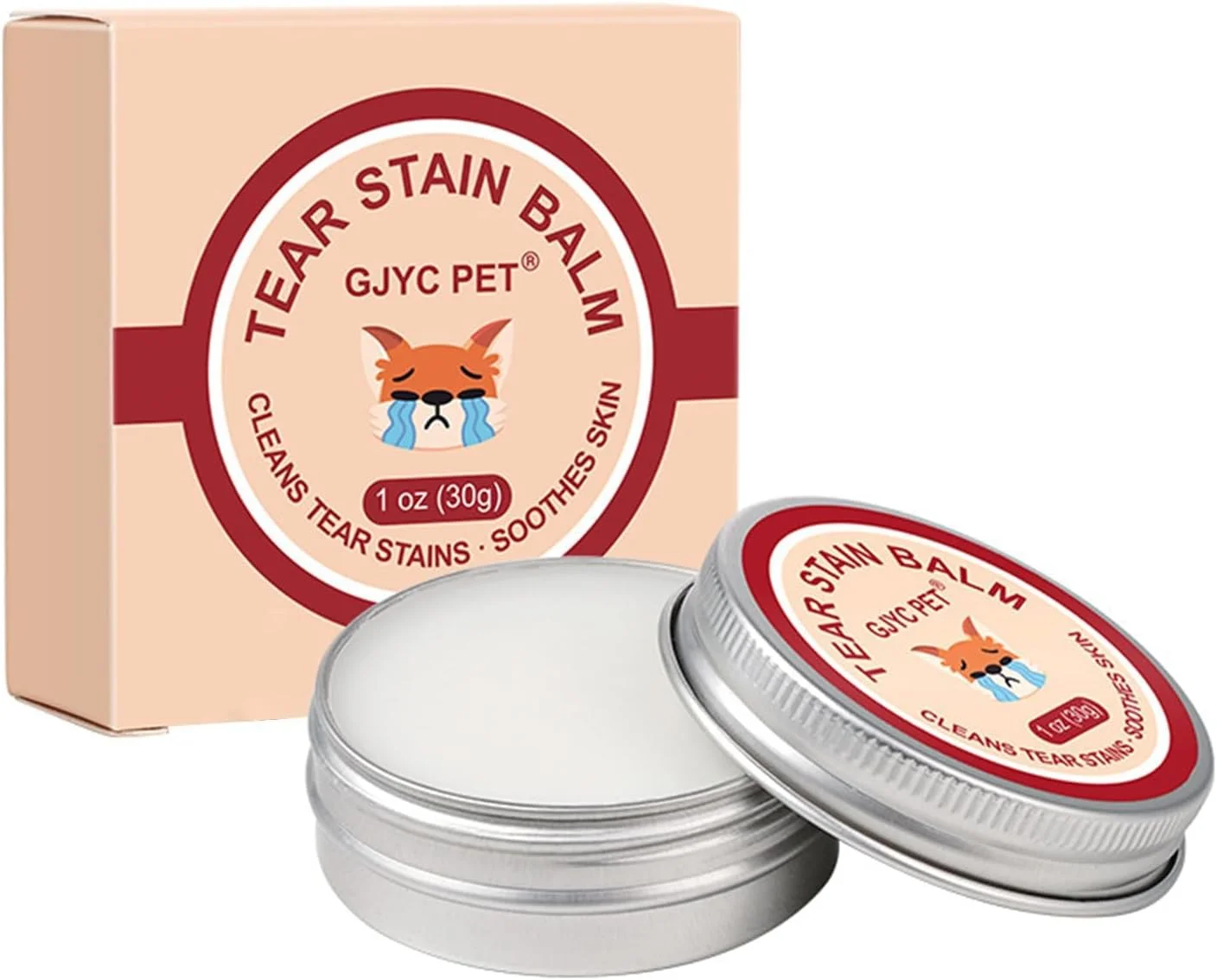 بالم پاک کننده لکه اشک حیوانات خانگی - 30 گرم مراقبت طبیعی گیاهی از چشم برای سگ ها و گربه ها - به آرامی پاک می کند و درخشش را به چشم ها باز می گرداند