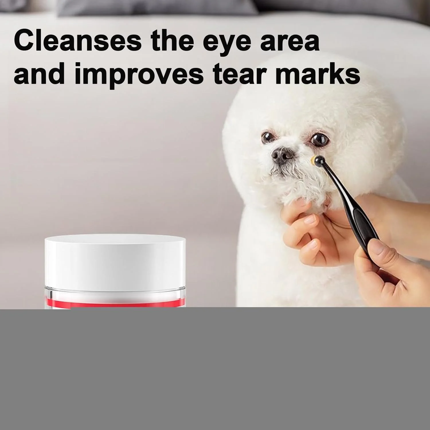 پاک کننده لکه اشک حیوانات خانگی، 30 گرم پاک کننده ملایم چشم حیوانات خانگی، تسکین دهنده لکه اشک سگ ها برای مسافرت در خانه، دامپزشکی، کمپینگ، حمام کردن و نظافت