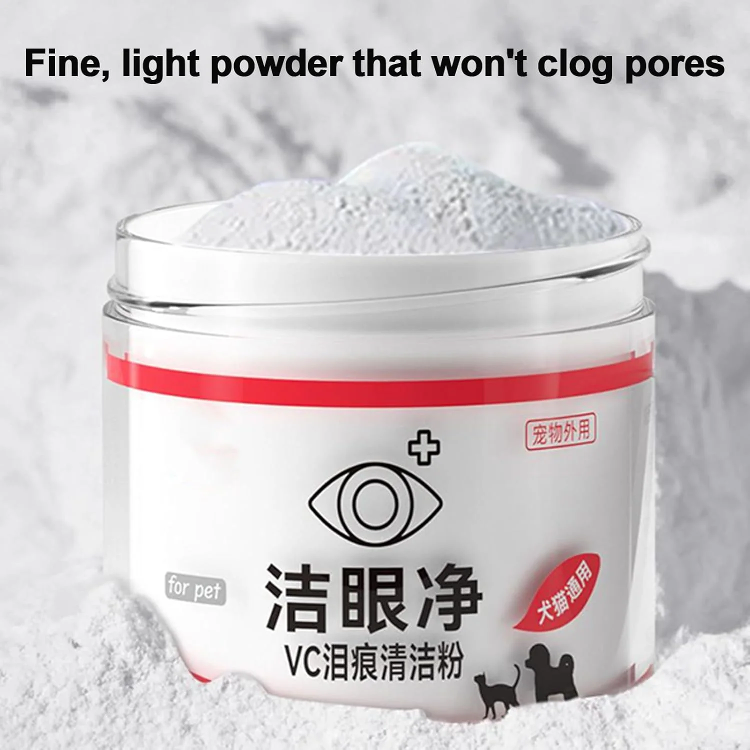 پاک کننده لکه اشک حیوانات خانگی | پاک کننده طبیعی چشم توله سگ 30 گرمی | پاک کننده سریع لکه اشک سگ برای نظافت منزل، حمام، مسافرت، کمپینگ و دامپزشکی