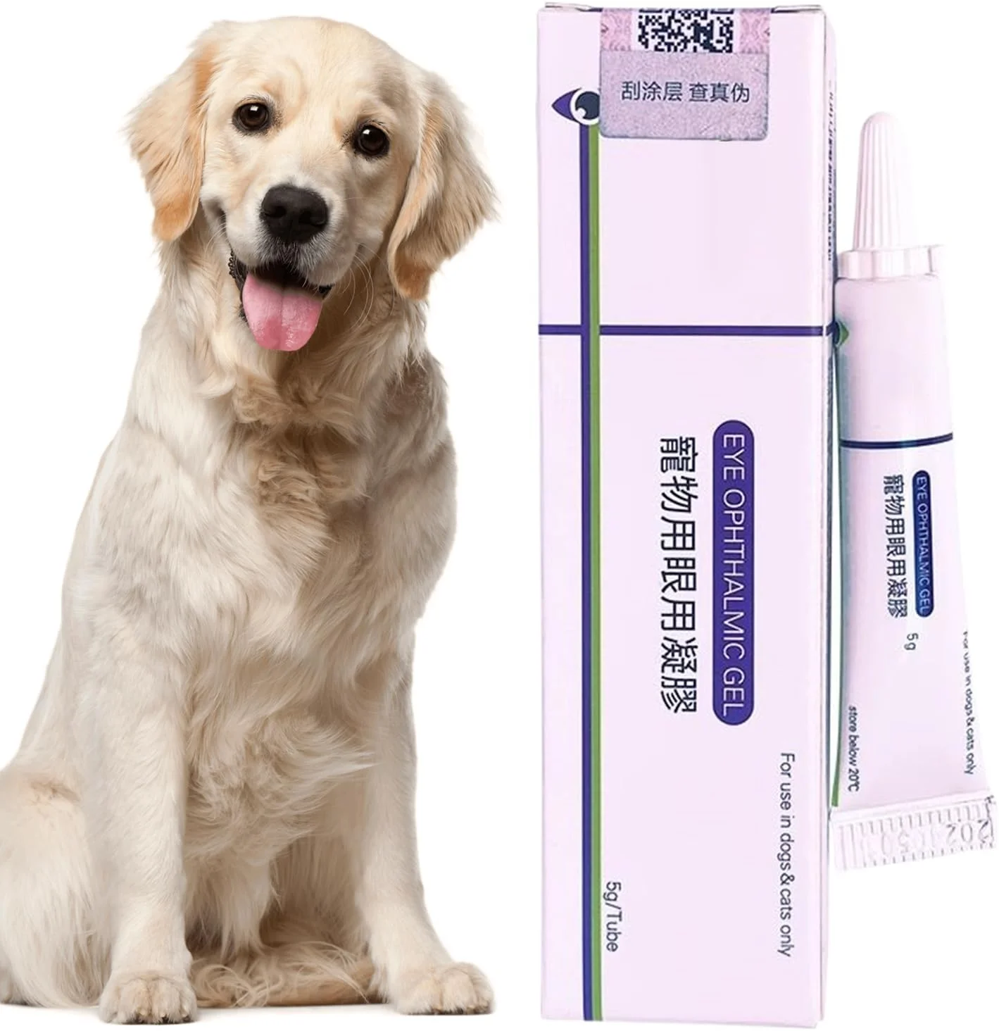 ژل چشم حیوانات خانگی برای گربه | پماد تسکین دهنده چشم 5 گرمی برای گربه ها | محلول مراقبت از پوست حساس، کرم آبرسان حیوانات برای نژادهای کوچک، متوسط و بزرگ مناسب سفر و پیاده روی