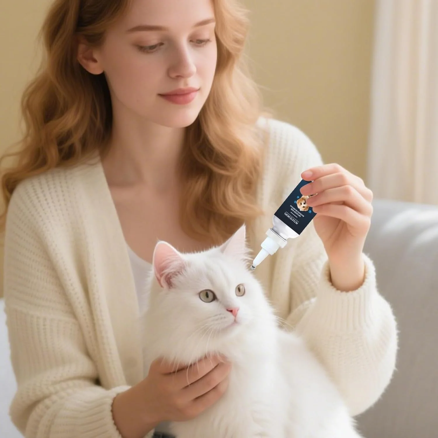 قطره چشمی حیوانات خانگی | شستشوی چشم 10 میلی لیتری برای سگ ها - پاک کننده ملایم لکه اشک برای گربه و حیوانات کوچک، تسکین دهنده خارش و سوزش، مراقبت از سلامت چشم