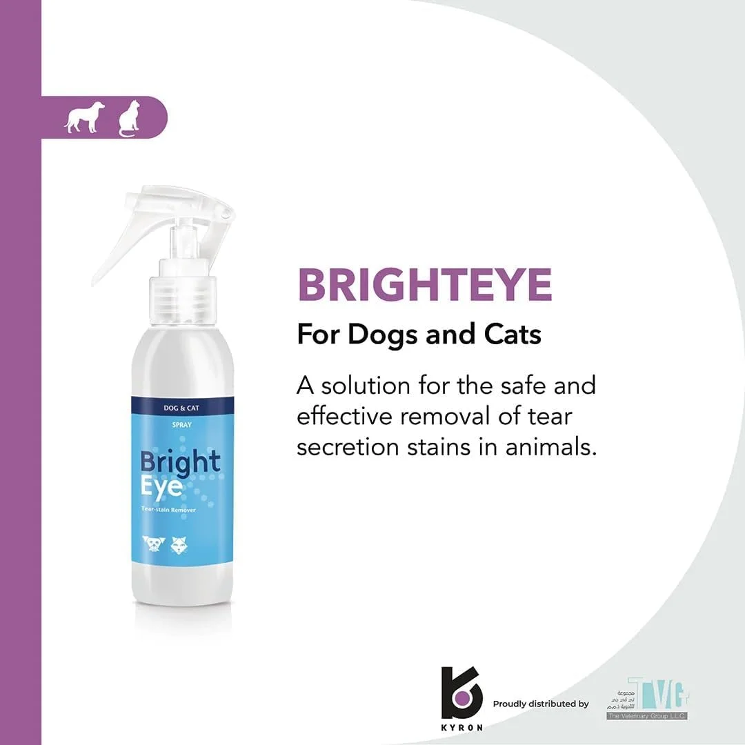 محلول پاک کننده لکه اشک سگ و گربه کیرون | برایت آی 100 میلی لیتر محلول پاک کننده لکه اشک سگ و گربه کیرون | برایت آی 100 میلی لیتر