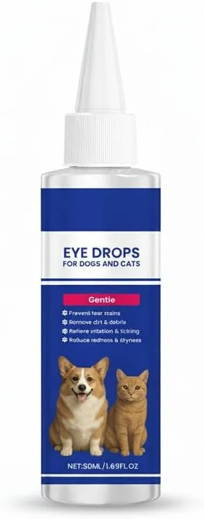 قطره شستشوی چشم سگ و گربه KASTWAVE و از بین برنده لکه اشک، درمان عفونت چشم، تسکین دهنده چشم صورتی، آلرژی، آبریزش و خشکی چشم، ایمن برای حیوانات کوچک، کمک به پاکسازی خطوط اشک و قرمزی چشم