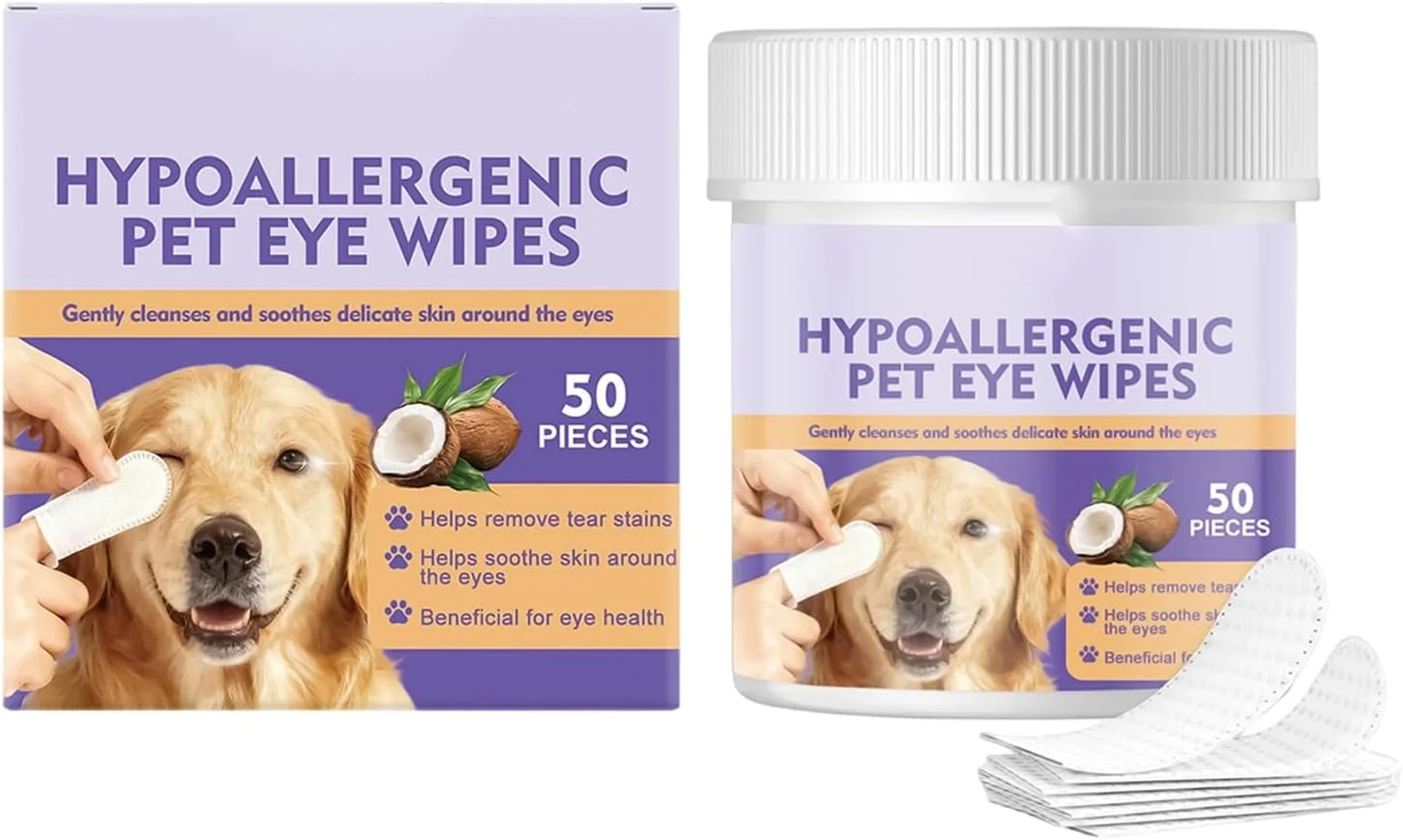 دستمال مرطوب نظافت گربه، ایمن و سازگار با پوست - دستمال مرطوب ملایم پاک کننده لکه اشک توله سگ - برای توله سگ ها، بچه گربه ها، کوچک، متوسط و بزرگ، مناسب برای داخل و خارج از خانه دستمال مرطوب نظافت گربه، ایمن و سازگار با پوست - دستمال مرطوب ملایم پاک کننده لکه اشک توله سگ - برای توله سگ ها، بچه گربه ها، کوچک، متوسط و بزرگ، مناسب برای داخل و خارج از خانه