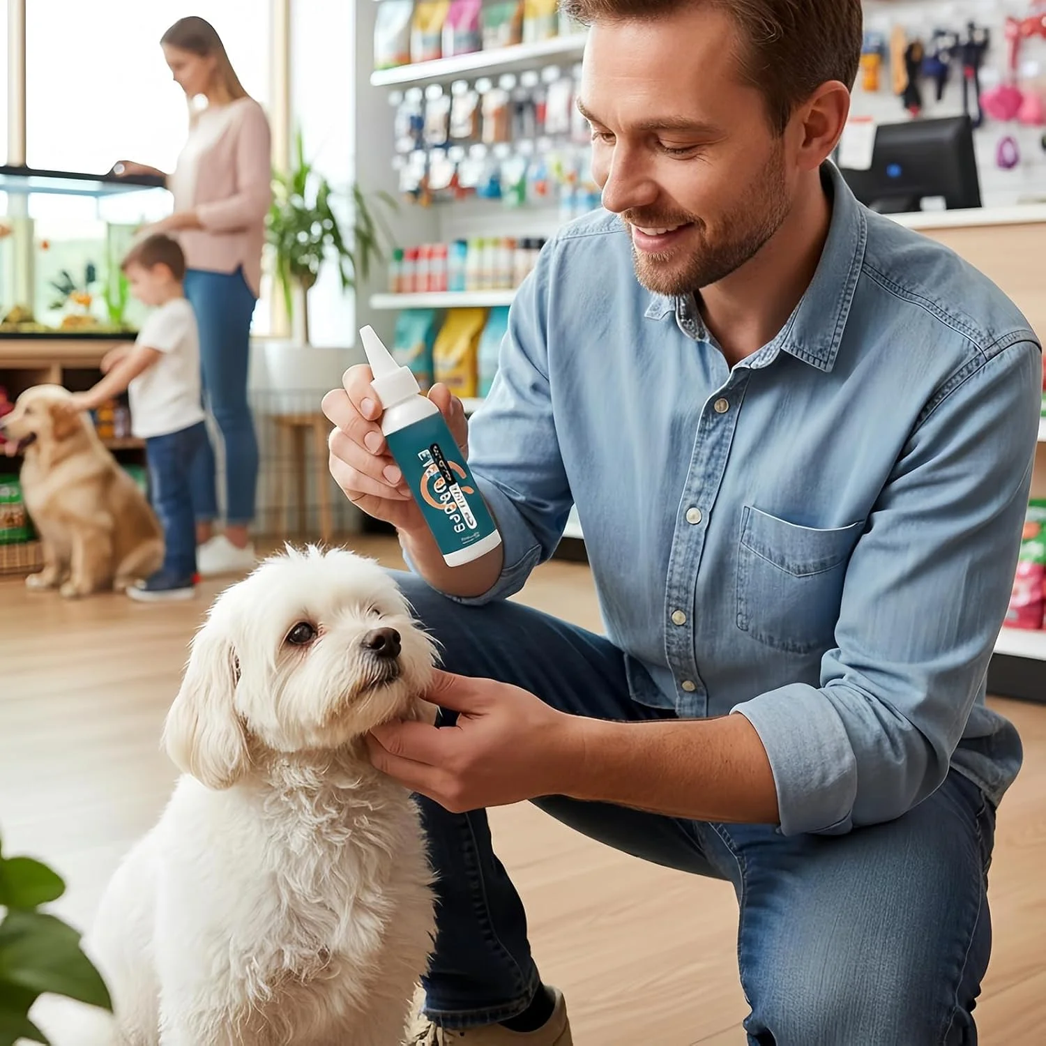 قطره چشم بچه گربه، محلول مراقبت از لکه اشک 120 میلی لیتر، قطره تسکین دهنده خارش چشم | برای ترشحات اشک، سلامت، مراقبت از خارش، گربه، توله سگ، حیوانات کوچک