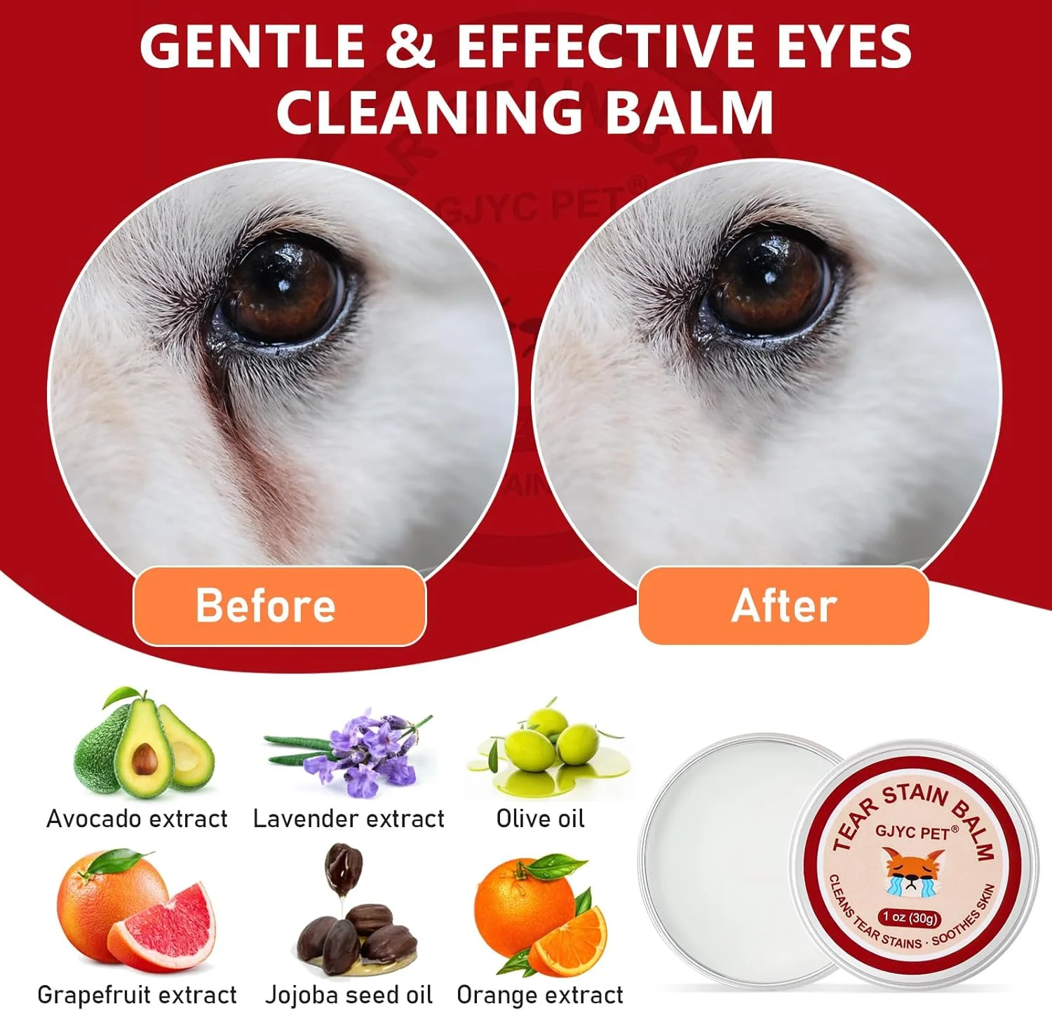 کرم طبیعی رفع لکه اشک چشم حیوانات خانگی، فرمول گیاهی و ارگانیک، کرم دستمال مرطوب چشم برای سگ ها و گربه ها، تسکین دهنده ترشحات و مخاط چشم کرم طبیعی رفع لکه اشک چشم حیوانات خانگی، فرمول گیاهی و ارگانیک، کرم دستمال مرطوب چشم برای سگ ها و گربه ها، تسکین دهنده ترشحات و مخاط چشم