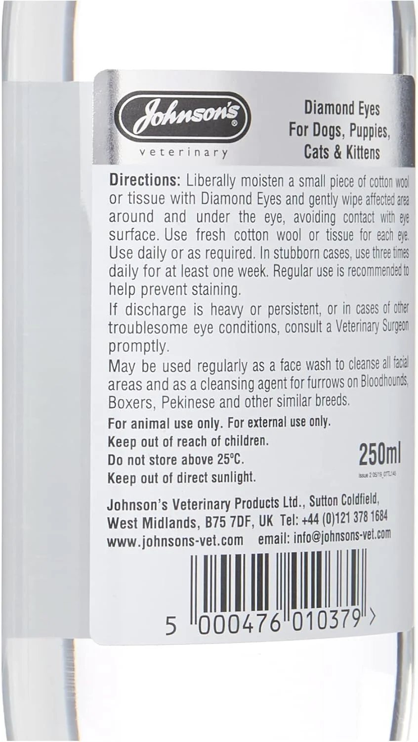 محلول پاک کننده لکه اشک چشم جانسونز برای گربه و سگ 250 میلی لیتر 350 گرم - بسته ویژه