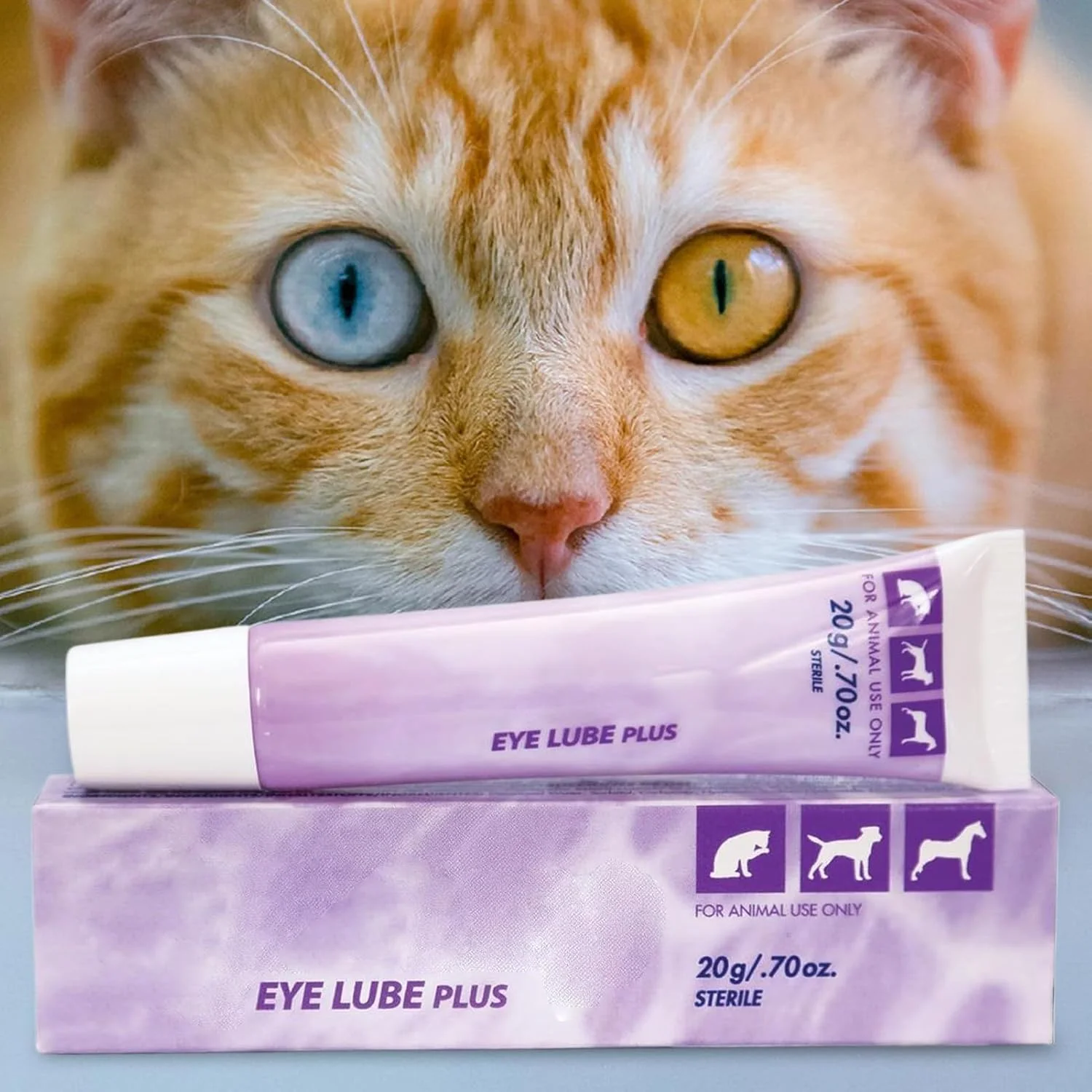 پماد چشمی برای گربه ها 20 گرم - روان کننده چشم اسب، پماد تسکین دهنده برای محافظت فصلی، مناسب برای استفاده روزانه در خانه، خارج از خانه و مسافرت