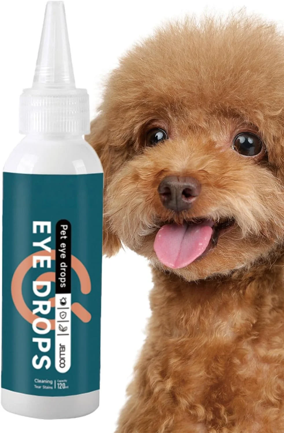 قطره چشم برای گربه ها - محلول مراقبت از لکه اشک 120 میلی لیتر، قطره های تسکین دهنده خارش چشم - برای ترشحات اشک، مراقبت از خارش، گربه، توله سگ، حیوانات کوچک