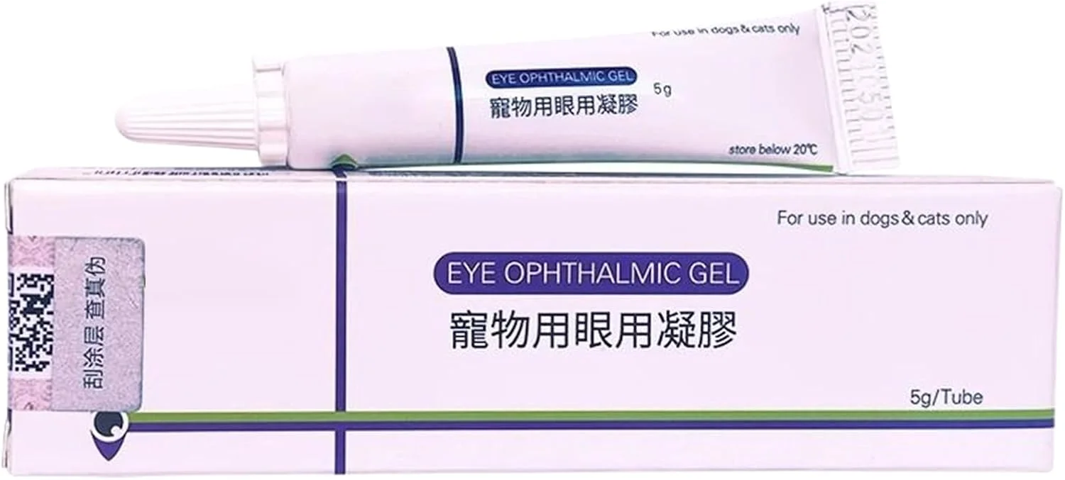 ژل چشم سگ - ژل تسکین دهنده چشم 5 گرمی برای حیوانات خانگی، محلول مراقبت از پوست حساس، کرم آبرسان حیوانات برای نژادهای کوچک، متوسط و بزرگ مناسب برای مسافرت و پیاده روی