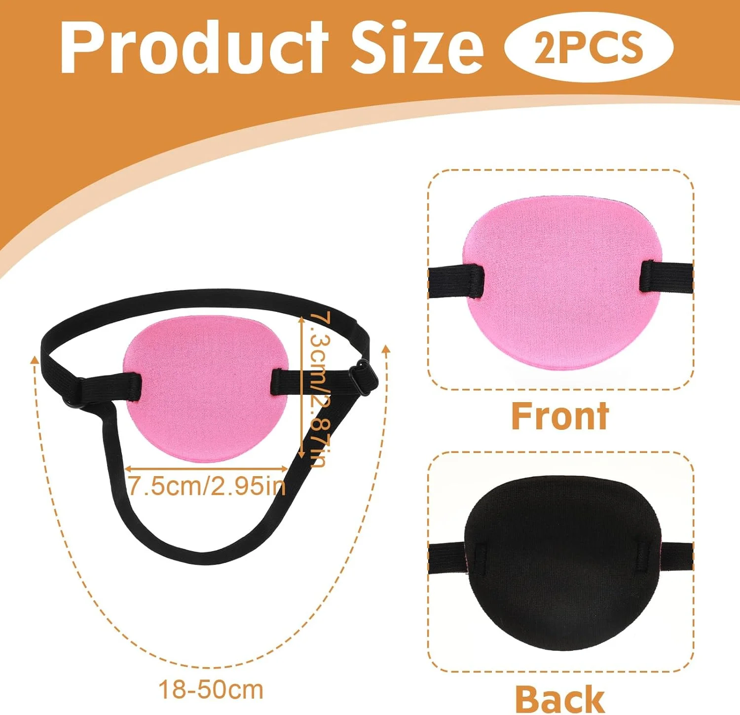 دو عدد پد چشم برای سگ، پد چشم سگ قابل تنظیم، پدهای چشمی نرم و راحت، مورد استفاده برای آسیب های چشمی بعد از عمل در سگ های متوسط و بزرگ، گل رز قرمز
