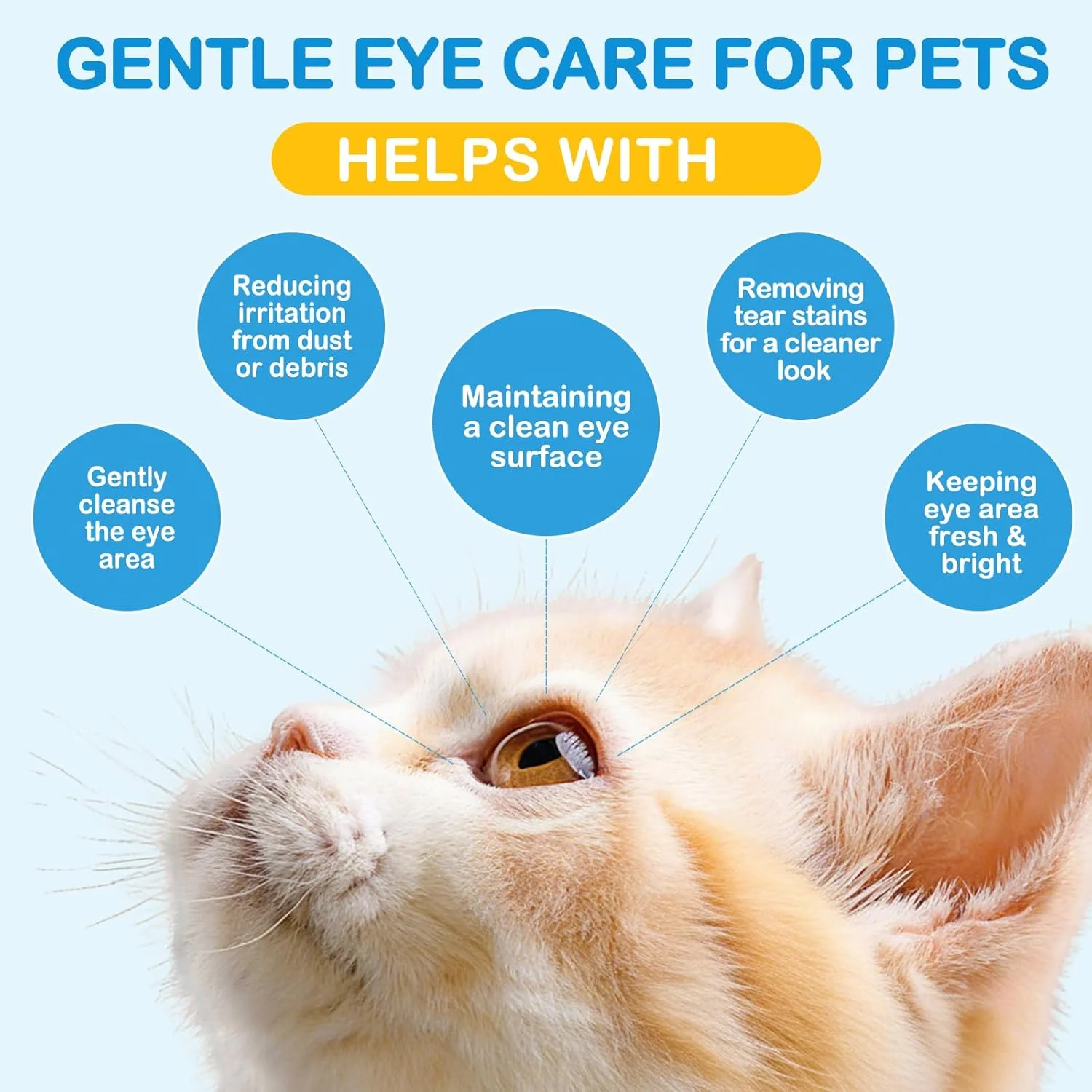 محلول شستشوی چشم سگ و گربه | قطره های چشمی برای سگ ها و گربه ها برای شستشو و تسکین سوزش چشم، پاک کننده لکه اشک سگ، ایمن برای همه حیوانات محلول شستشوی چشم سگ و گربه | قطره های چشمی برای سگ ها و گربه ها برای شستشو و تسکین سوزش چشم، پاک کننده لکه اشک سگ، ایمن برای همه حیوانات