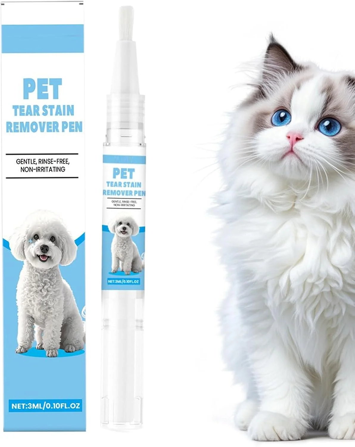 محلول پاک کننده چشم حیوانات خانگی | مراقبت از چشم سگ و گربه | لوازم نظافت و آرایش حیوانات خانگی برای توله سگ ها، بچه گربه ها، مناسب برای استفاده روزانه