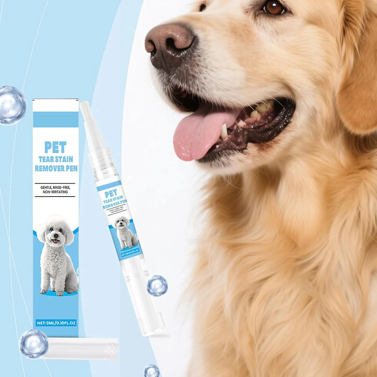 محلول پاک کننده چشم حیوانات خانگی | مراقبت از چشم سگ و گربه | لوازم نظافت و آرایش حیوانات خانگی برای توله سگ ها، بچه گربه ها، مناسب برای استفاده روزانه