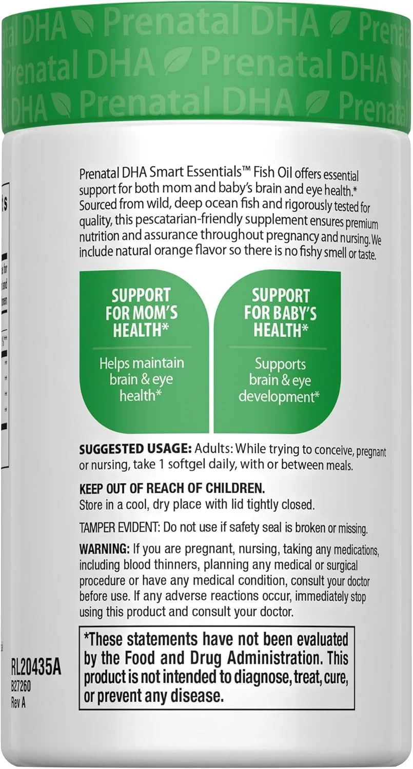 مجموعه مولتی ویتامین روزانه دوران بارداری Rainbow Light، شامل مولتی ویتامین روزانه دوران بارداری و روغن ماهی امگا 3 DHA برای حمایت از سلامت مادر و رشد کودک، 30 عدد