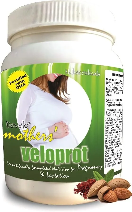 مکمل پروتئین دوران بارداری و شیردهی Develo، نوشیدنی مغذی و سالم، غذای پودری برای زنان باردار و مادران شیرده - 1 کیلوگرم (زعفران بادام)