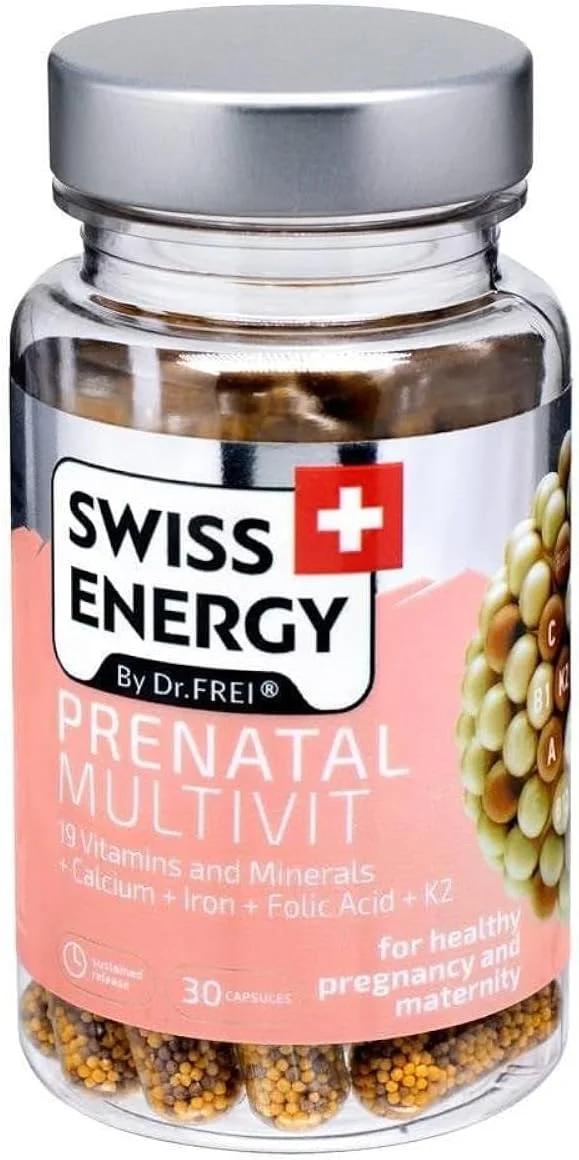 مولتی ویتامین دوران بارداری، 19 ویتامین و مواد معدنی + کلسیم + آهن + اسید فولیک + K2