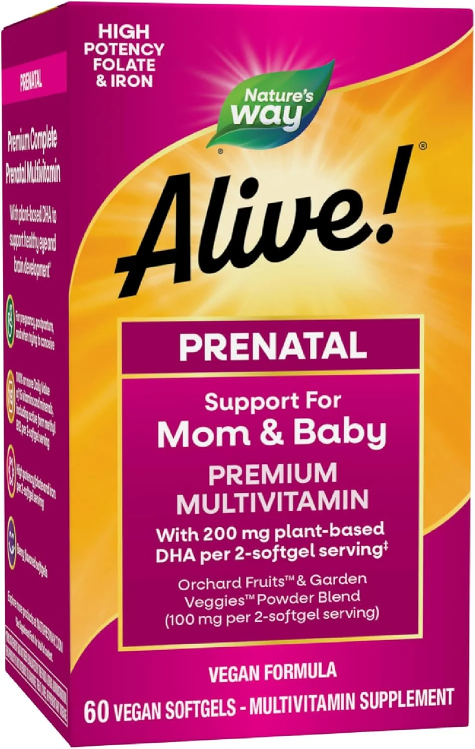 مولتی ویتامین کامل دوران بارداری Nature's Way با طعم بری، 60 عدد گیاهی 162784