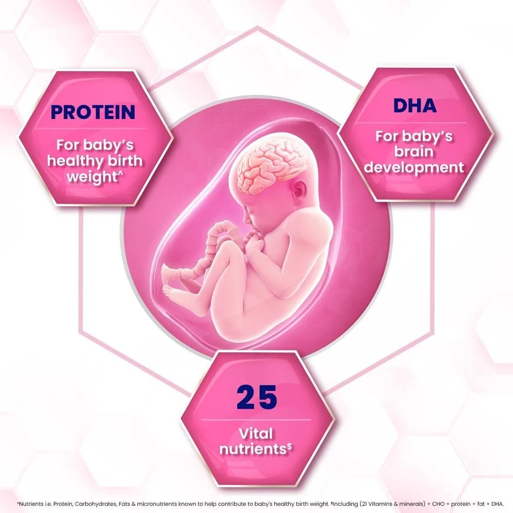 پودر مکمل غذایی مادران هورلیکس با طعم زعفران ۴۰۰ گرمی، بدون شکر افزوده | پودر پروتئین برای دوران بارداری و شیردهی | نوشیدنی سالم با DHA برای رشد مغز