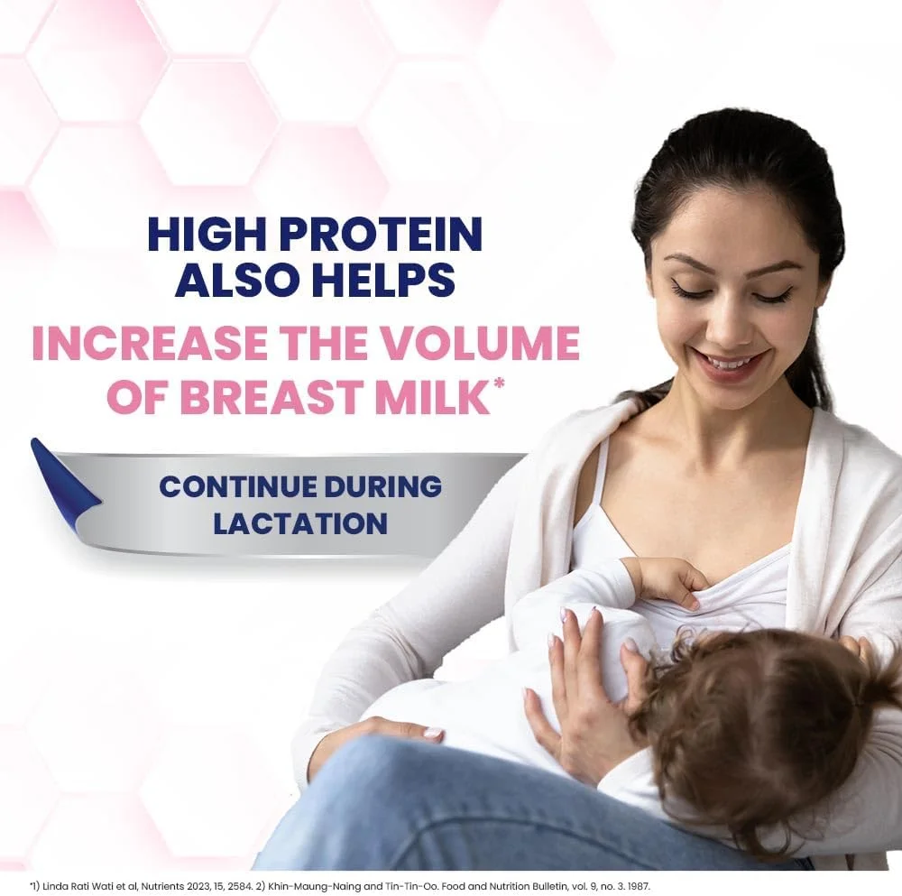 پودر مکمل غذایی مادران هورلیکس با طعم زعفران ۴۰۰ گرمی، بدون شکر افزوده | پودر پروتئین برای دوران بارداری و شیردهی | نوشیدنی سالم با DHA برای رشد مغز