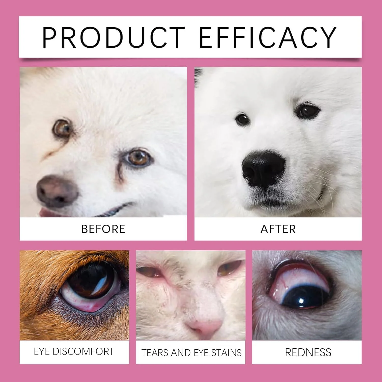 قطره چشمی حیوانات خانگی آزونی، تسکین دهنده سوزش، عفونت و لکه های اشک چشم سگ و گربه، فرمول ایمن و ملایم برای خشکی و قرمزی چشم، تسکین آلرژی، مواد طبیعی (1 عدد 10 میلی لیتر)